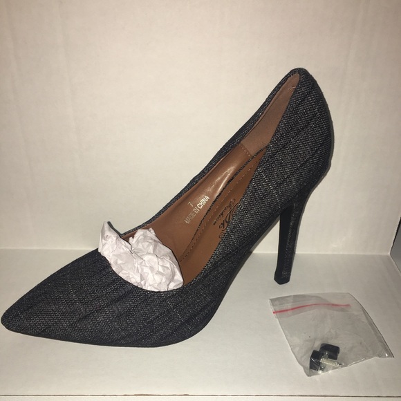 Black/Jean denim DbDk fashion heels - Picture 1 of 2